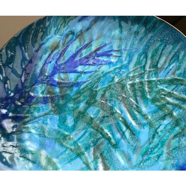 Danish Abstract Enamel Art Bowl by K. K. Worz, 1970s For Sale - Image 3 of 7
