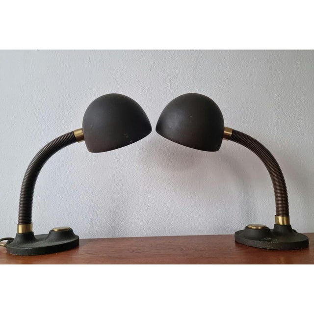 1970s Mid-Century German Table Lamps by Egon Hillebrand for Hille, 1970s, Set of 2 For Sale - Image 5 of 18