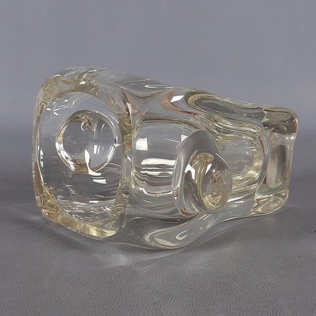 1970s Modernist Bohemian Crystal Vase from Sklo Union, 1970s For Sale - Image 5 of 13