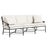 Brown Jordan Venetian Sofa in Black Jade with Sea Salt and Castaway Welt Cushions For Sale