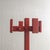 Red Vintage Red Stained Pine Wood Coat Hanger, 1970s For Sale - Image 8 of 12