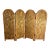 Bamboo Rattan Organic Bohemian Folding Screen Room Divider Reversible For Sale