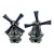 Vintage Ceramic Delft Blue and White Windmill Figurines - A Pair For Sale