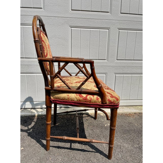Late 19th Century Faux Bamboo Armchair For Sale In Boston - Image 6 of 7