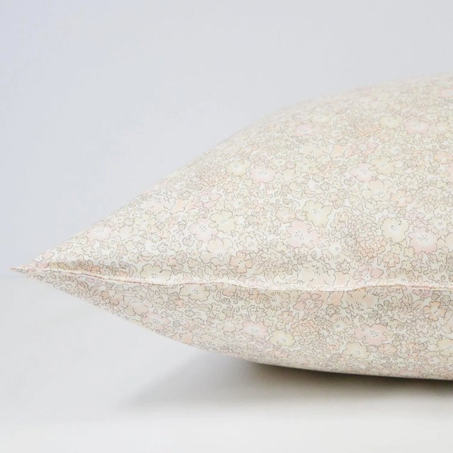 English Pillowcase Made With Liberty Fabric Michelle Sand For Sale - Image 3 of 5