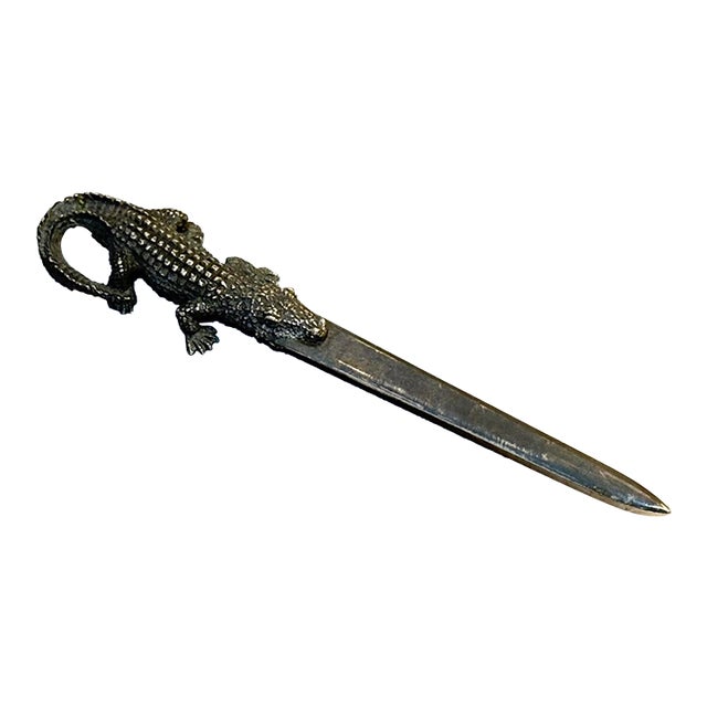 Silver Alligator Letter Opener For Sale