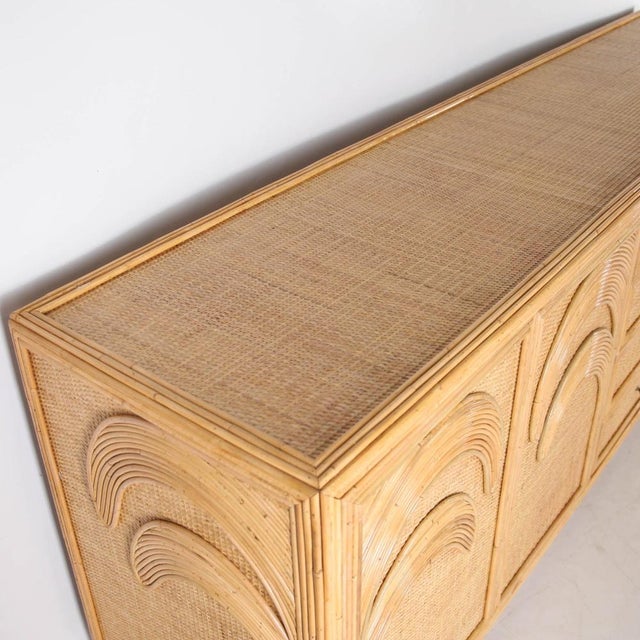 Palm Tree Sideboard in Rattan and Raffia For Sale - Image 18 of 18