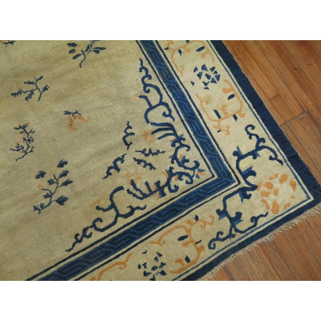 Early 20th Century Orange Pop Chinese Rug , 9'1'' X 11'6'' For Sale In New York - Image 6 of 11