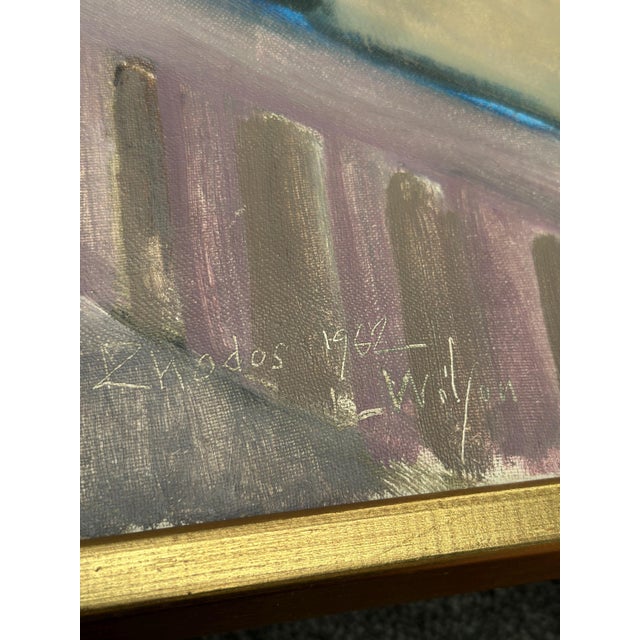 L. Wilton, Rhodes, 1962, Oil Painting on Canvas, Framed For Sale - Image 8 of 18