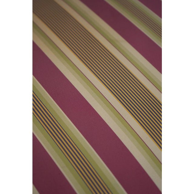 Pair Councill Regency Style Striped Upholstered Armchairs For Sale - Image 9 of 12