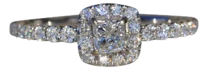 The Arcata: Ladies 14K Diamond Halo Engagement Ring