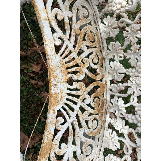 Late 19th Century White Cast Iron Grapevine Garden Set, 4 Pieces For Sale - Image 10 of 13