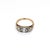 Vintage Old Mine Cut Diamond & 18k Yellow Gold Three-Stone Ring - Size 7.25 For Sale - Image 9 of 9