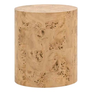Burl Wooden Round Accent Table by Essentials for Living For Sale