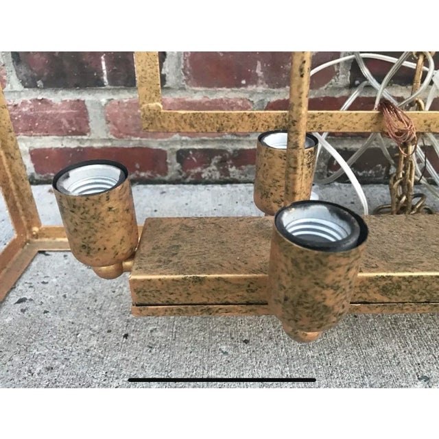 New Ella Home Lighting Metropolitan Chandelier Ch46 Gold Iron 8 Light For Sale - Image 12 of 12