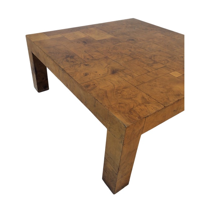 Mid-Century Modern Burl Walnut Patchwork Coffee Table in the Style of Paul Evans, Circa 1950s For Sale - Image 3 of 10