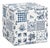 Saunders French Seam Ottoman in Delft Print For Sale