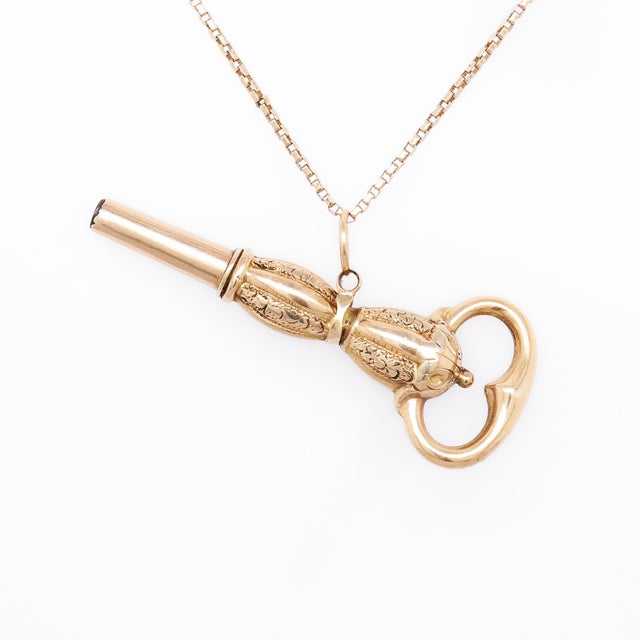 19th Century Antique 14k Gold Victorian Watch Key for a Pocket Watch For Sale - Image 5 of 9