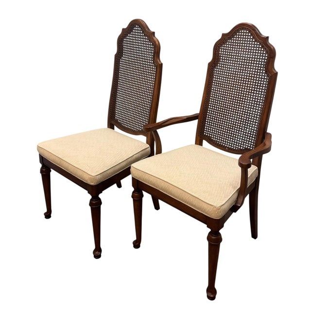 Brown Vintage Traditional American Style Thomasville Mahogany Dining Chairs - Set of 6 For Sale - Image 8 of 10