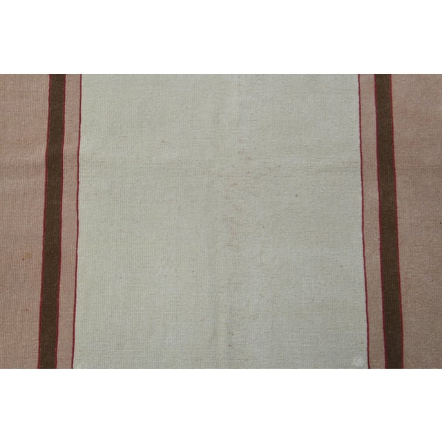 Pink 1970s Vintage Turkish Handmade Wool & Cotton Pink Area Rug For Sale - Image 8 of 11