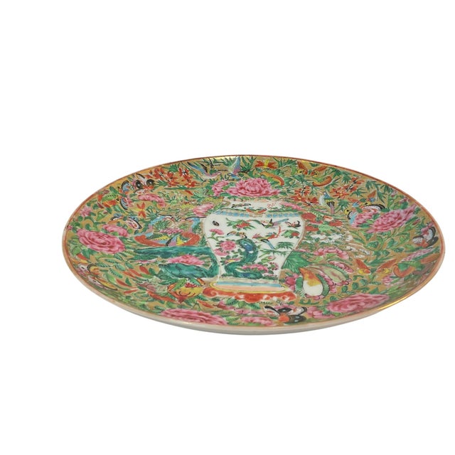 Chinoiserie Chinese Antique Canton Famille Rose Medallion Porcelain Tray 19th Century For Sale - Image 3 of 13