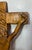 Brown Big Vintage Hand Carved Wood Folk Art Religious Jesus Crucified Cross Sculpture For Sale - Image 8 of 15