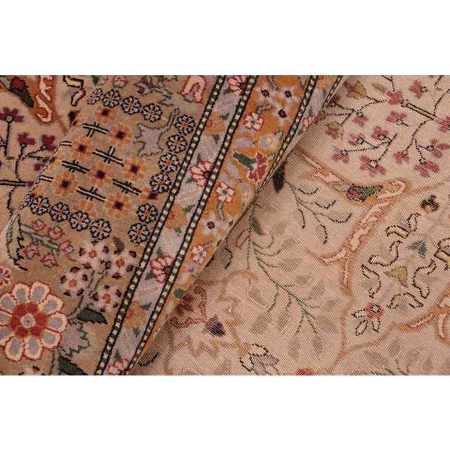 Textile Shabby Chic 1990's Pak-Persian Tan/Green Wool Rug - 8'3'' X 10'3'' For Sale - Image 7 of 9