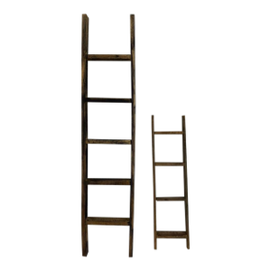 Pair of Vintage Miniature Wooden Ladders, 1970s–1980s