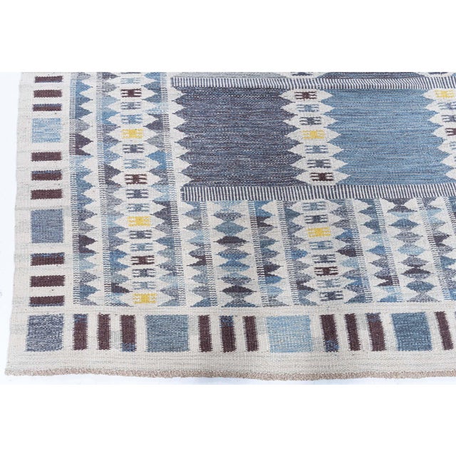 Flatweave Modern Geometric Stripe Slate Gray Rug "Cresta" by Doris Leslie Blau For Sale In New York - Image 6 of 7
