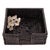 2020s Artifacts Rattan Cocktail Napkin Holder with Cutout, Tudor Black For Sale - Image 5 of 6