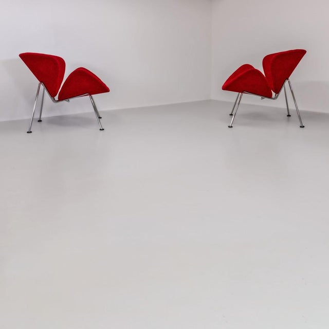 Mid-Century Modern Vintage Orange Slice Chairs by Pierre Paulin for Artifort, 1970s, Set of 2 For Sale - Image 3 of 18