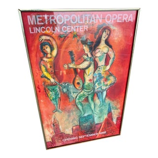 Original Mourlot-Printed 1966 Metropolitan Opera Poster Chagall Carmen For Sale
