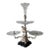 1960s Castilian Silverplate & Crystal Art Nouveau Epergne Sweet Meats Centerpiece 25” For Sale