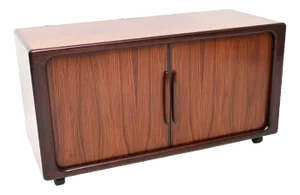 Vintage Danish Tambour Door Cabinet from Dyrlund, 1970s