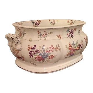 Antique 19th Century Minton B.B. New Stone Porcelain Foot Bath or Jardiniere For Sale