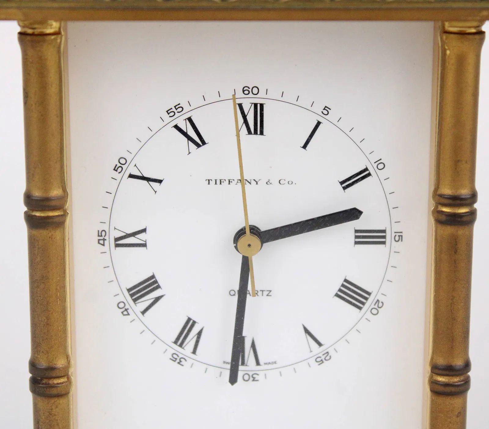 Brass Tiffany & Co. Carriage Pagoda Form Carriage Clock | Chairish