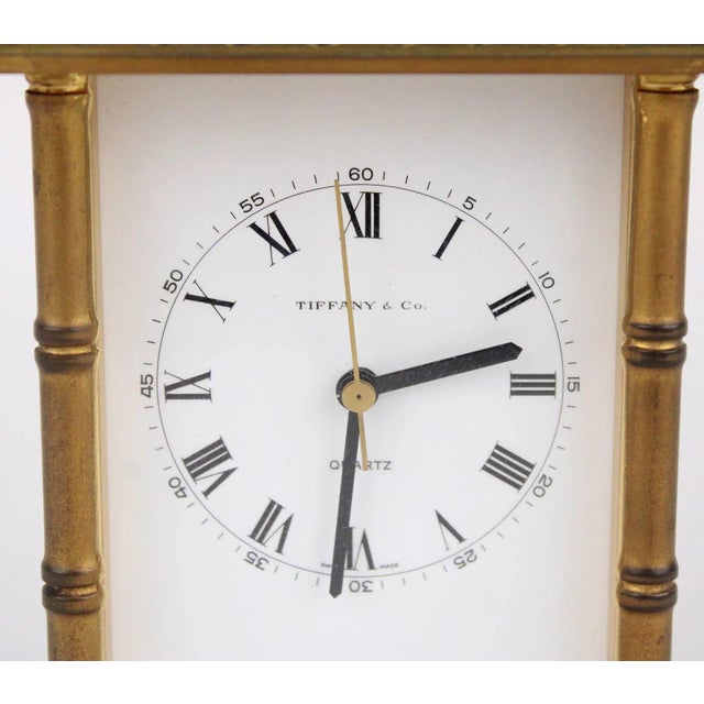 American Brass Tiffany & Co. Carriage Pagoda Form Carriage Clock For Sale - Image 3 of 6