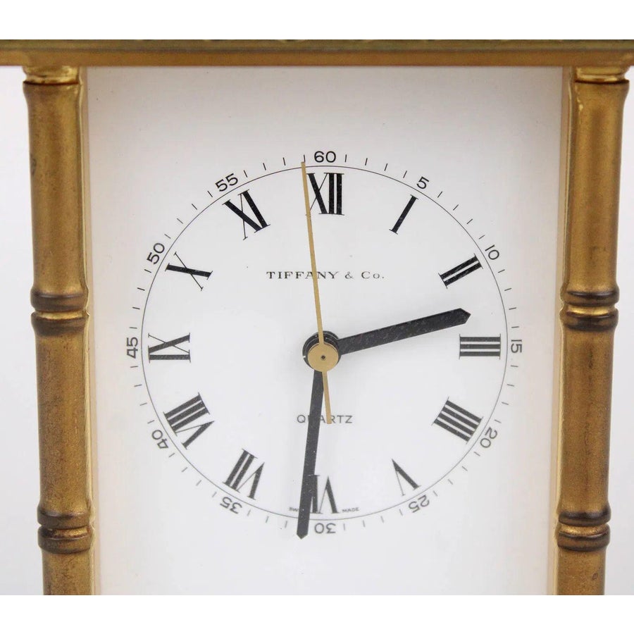 Brass Tiffany & Co. Carriage Pagoda Form Carriage Clock | Chairish