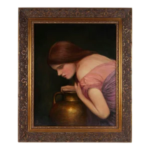 Dirk Foslien "Nymph After John William Waterhouse" Oil on Board