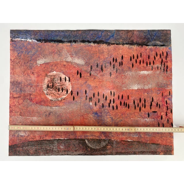 Victor Wienand, Untitled, Mixed Media on Paper, 1963 For Sale - Image 4 of 7