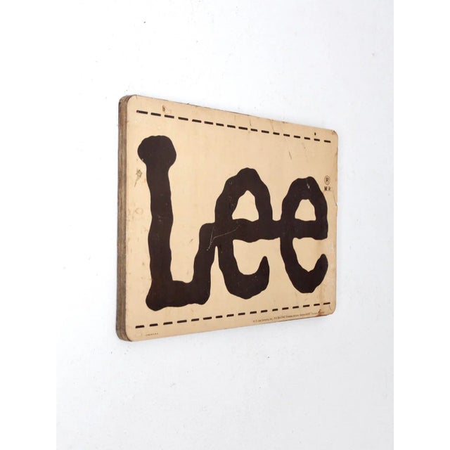 Vintage Lee Logo Ad Sign For Sale - Image 6 of 9