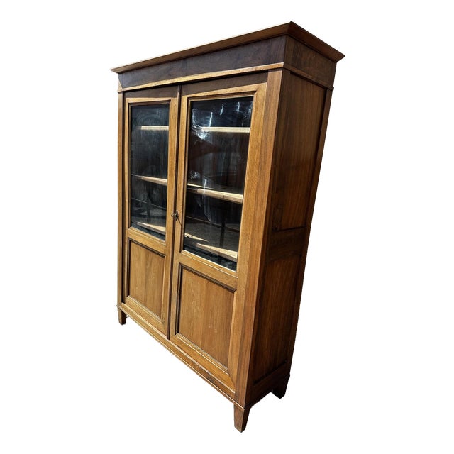 Walnut Display Cabinet, 1890s For Sale