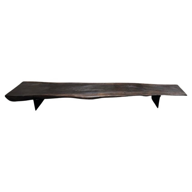 2010s Andrianna Shamaris Impressive Long Suar Wood Charred Bench For Sale - Image 5 of 18