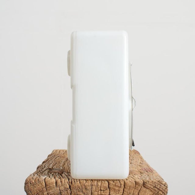 Art Deco Opaline Bathroom Wall Light, 1960s For Sale - Image 4 of 6