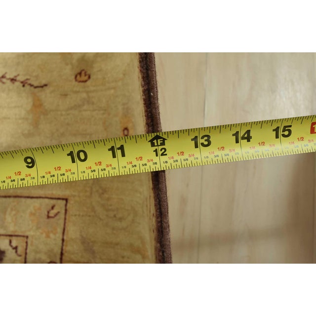 Ziegler Rug 9'11'' X 13'7'' Brown Wool Traditional Hand-Knotted Oriental Carpet For Sale - Image 11 of 12