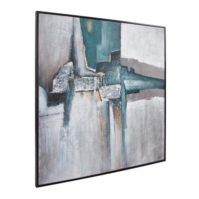 The layering of various shapes cut out of paper was the basic start for the work entitled Color Split. Once the basic...