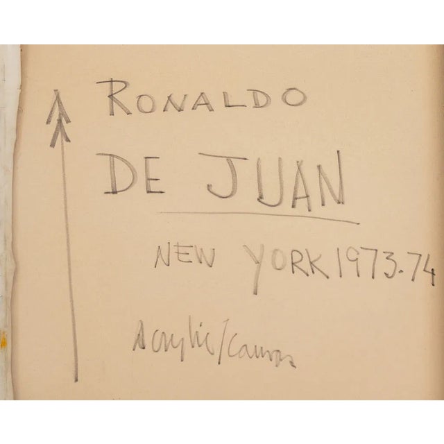 1970s Ronaldo De Juan Abstract Acrylic on Canvas For Sale In New York - Image 6 of 6