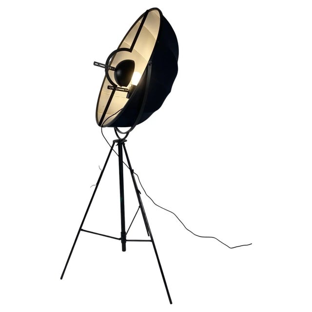 Vintage Floor Lamp in Original Black by Mariano Fortuny for Pallucco Italia, 1980s For Sale - Image 11 of 11