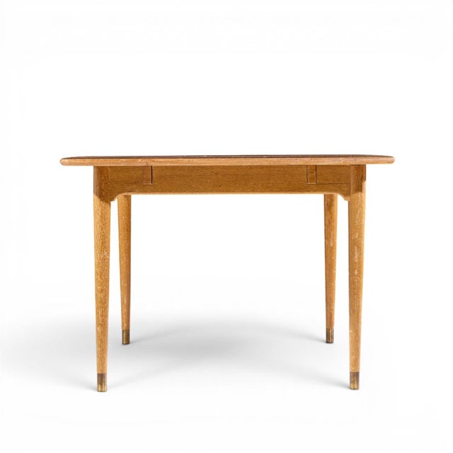 Brown Saltman John Keal for Brown Saltman Mid Century Bleached Mahogany Dining Table For Sale - Image 4 of 7