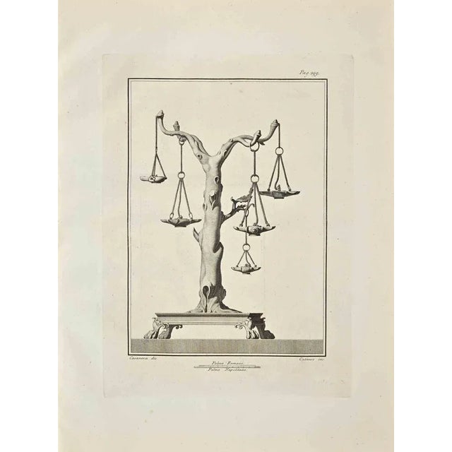 Ancient roman fresco from the series "antiquities of herculaneum", is an original etching on paper realized by casanova in...